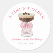 ティニビットオールドエスプレッソマルティニコケット誕生日 ラウンドシール (正面)