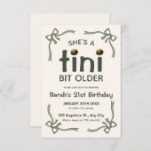 ティニビットオールドダーティマルティニ誕生日招待状 サンキューカード (正面/裏面)