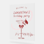 ティニビットオールドボウさくらんぼマルチニ誕生日歓迎 アクリルサイン (傾斜)