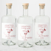 ティニビットオールドボウさくらんぼマルチニ誕生日歓迎 リキュールボトルラベル (ボトル)