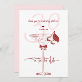 ティニビットオールドボーモダンさくらんぼマルチニ誕生日 サンキューカード (正面/裏面)