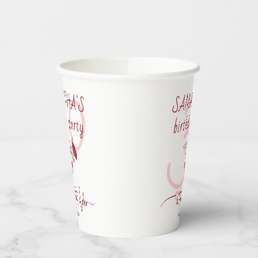 ティニビットオールドボーモダンさくらんぼマルチニ誕生日 紙コップ (左)