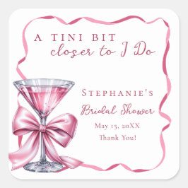 ティニビットクローサー トゥ アイ ドゥ ピンクマルティーニ ブライダルシャワー スクエアシール