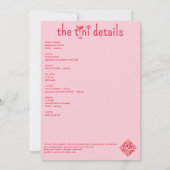 ティニビットマ婚約したルティニバチェロレッテバッハ週末 招待状 (裏面)