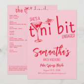 ティニビットマ婚約したルティニバチェロレッテバッハ週末 招待状 (正面/裏面)