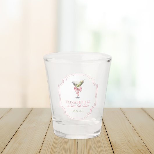 'ティニビット古いマルティニコケット誕生日 ショットグラス