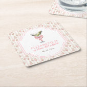 'ティニビット古いマルティニコケット誕生日 スクエアペーパーコースター (アングル)