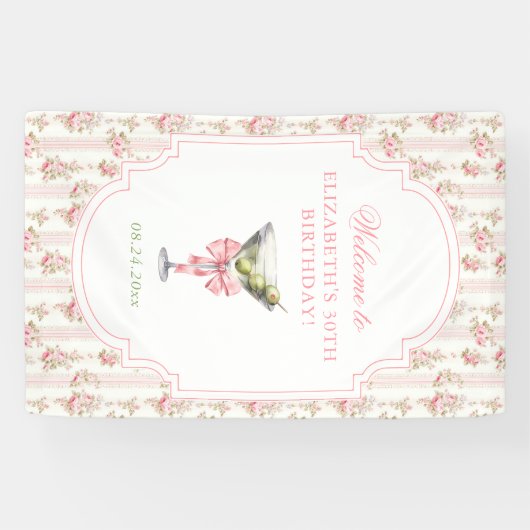 'ティニビット古いマルティニコケット誕生日 横断幕 (横)