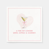 ティニビット長いブライダルシャワーボウトレンディーマルティーニ スタンダードカクテルナプキン (正面)