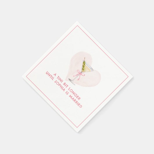 ティニビット長いブライダルシャワーボウトレンディーマルティーニ スタンダードカクテルナプキン (角)