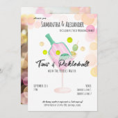 ティニピックボールボホマルティニブライダルカップルシャワー 招待状 (正面/裏面)