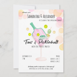 ティニピックボールボホマルティニブライダルカップルシャワー 招待状