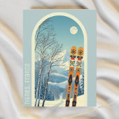 ティニュフランスのスキーホリデーハガキ ポストカード
