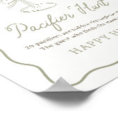 ティニワンマルティーニベビーシャワーおしゃぶり狩り標識 ポスター (角)