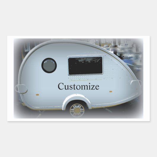 ティニーティアドロップトレーラージプシーキャラバンクラシック 長方形シール (正面)