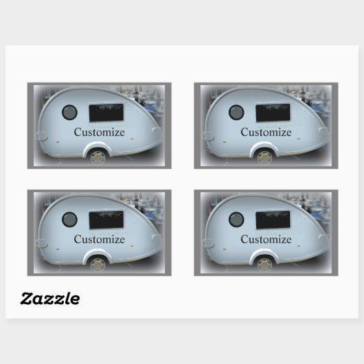 ティニーティアドロップトレーラージプシーキャラバンクラシック 長方形シール (シート)