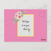 ティニー・ダンサー｜ピンクの花柄バレエ・バースデーパーティ ポストカード (裏面)