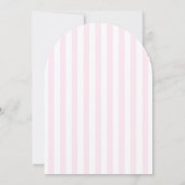 ティニー ワン マティーニ ピンク ガール ベイビー シャワー 招待状 (裏面)