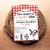 ティニ少し年上の西女性のカーボーイ誕生日パーティー 招待状