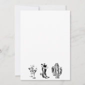 ティニ少し年上の西女性のカーボーイ誕生日パーティー 招待状 (裏面)