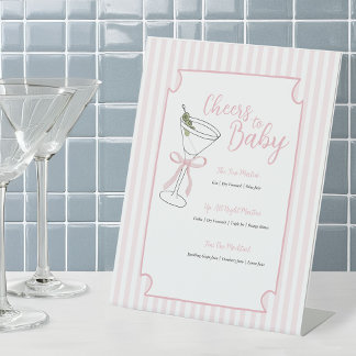 ティニ・ワンが途中にいるバー標識 台座サイン