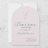 ティニ・ワン | マルティーニをテーマにしたベビーシャワー 招待状 (正面)