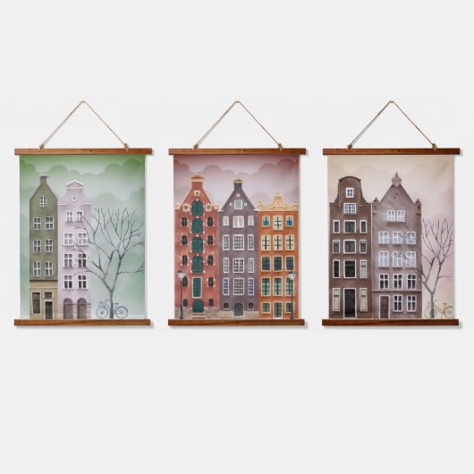 ティネメントハウシズ 吊り下げ型タペストリー (トリプル)