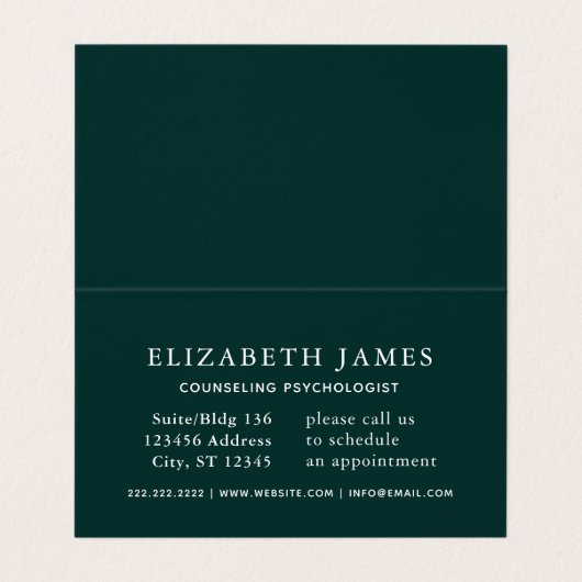 ティバーブルーグリーンハートリーフ 名刺 (内部フラット)