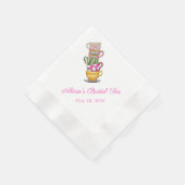 ティパーソナライズされたーパーティーナプキンスブライダル 縁ありカクテルナプキン (角)