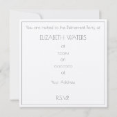 ティビクトリアンーカップ退職パーティの招待状カード 招待状 (裏面)