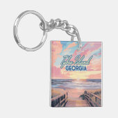 ティビーアイランドジョージアサンライズビーチサバンナ キーホルダー (正面左)