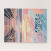 ティビーアイランドジョージアサンライズビーチサバンナ ジグソーパズル (横)