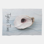 ティビーアイランドジョージアブルーオイスターデザイン キッチンタオル (横)