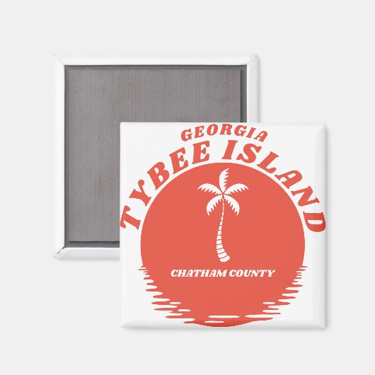 ティビーアイランドチャサムカウンティジョージア マグネット (正面/裏面)