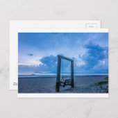 ティビー島ビーチサバンナグルジア海夕べ ポストカード (正面/裏面)