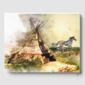 ティピとインディアンポニーボホーホーステペ結婚ーズ ゲストブック (裏面)