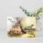 ティピとインディアンポニーボホーホーステペ結婚ーズ セーブザデート (スタンド正面)