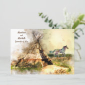 ティピとインディアンポニーボホーホーステペ結婚ーズ 招待状 (スタンド正面)