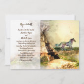 ティピとインディアンポニーボホーホーステペ結婚ーズ 招待状 (裏面)