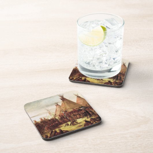 ティピススー戦争評議会ジョージ・カトリン1850年頃 コースター (右側)