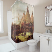 ティピススー戦争評議会ジョージ・カトリン1850年頃 シャワーカーテン (インサイチュ)