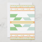 ティピ先住民アメリカンインディアンポウワオ誕生日 招待状 (裏面)