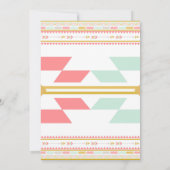 ティピ先住民アメリカンインディアンポウワオ誕生日 招待状 (裏面)