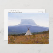 ティピ、チーフマウンテン、氷河の国立公園 ポストカード (正面/裏面)