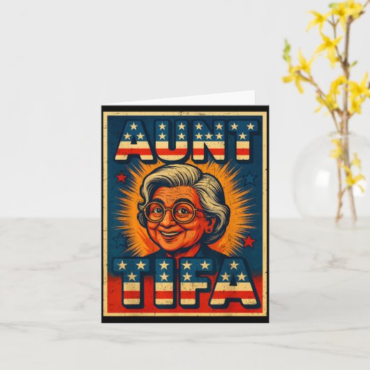 ティファおばさんTシャツ おばさんティファ ユニークで面白いデザイン カード (黄色い花)