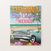 ティファナ バハ・カリフォルニア メキシコ 旅行ポスター ジグソーパズル (縦)