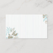 ティファニーおよびブラウンフローラテーブル座席表 プレイスカード (裏面)