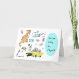 ティファニーでのカジュアルな朝食 サンキューカード