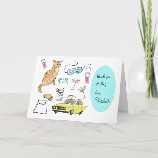 ティファニーでのカジュアルな朝食 サンキューカード (正面)