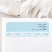 ティファニーとホワイトダマスクの住所 シール (インサイチュ)